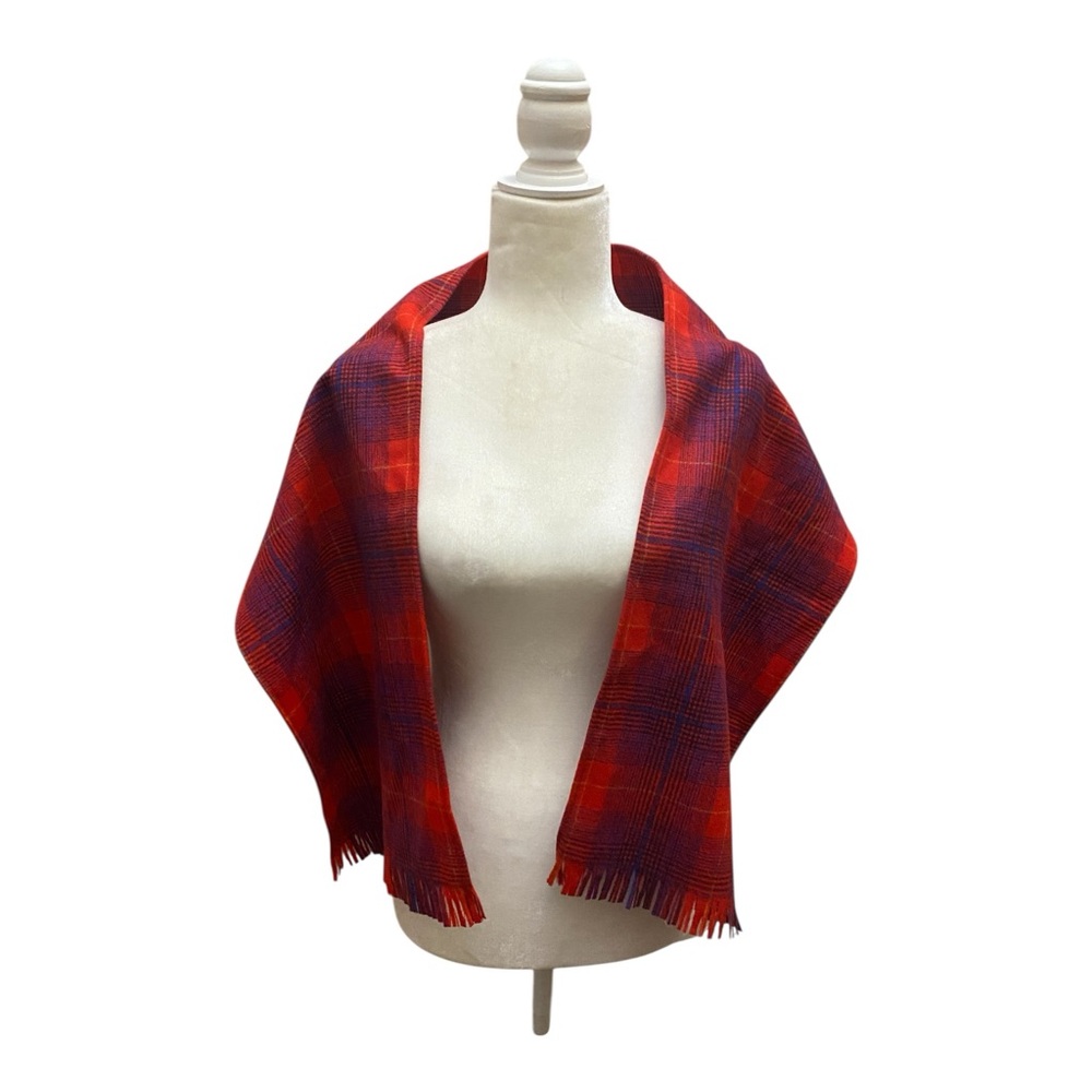 Pendleton Womens Virgin Wool Red Plaid Winter Sca… - image 3